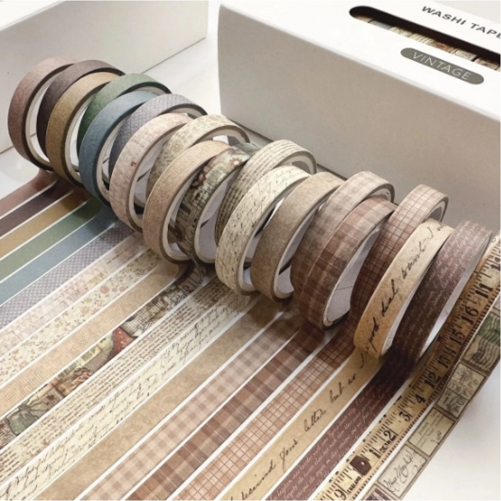 20 Pcs vintage Washi Tape Set Scrapbooking Diy Journal Stationery Masking Tapes Deco Art Supplies Gift Sticker